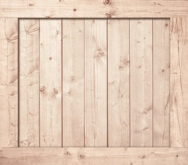 Kant van houten kist, muur of frame — Stockfoto