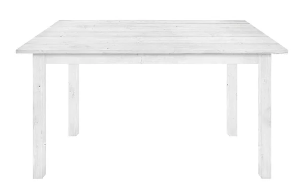 Серый деревянный стол изолирован белый фон — стоковое фото
