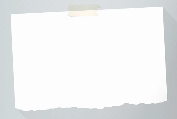 Trasiga vit Obs papper med långa skugga — Stock vektor