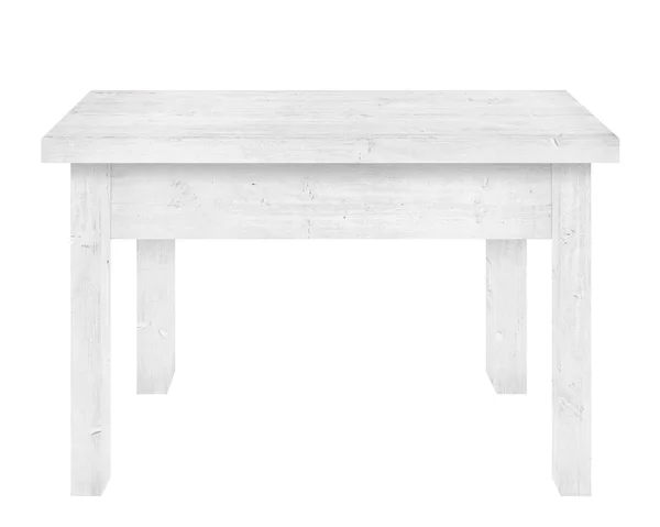 Gray wooden table is isolated white background — Stock Photo, Image