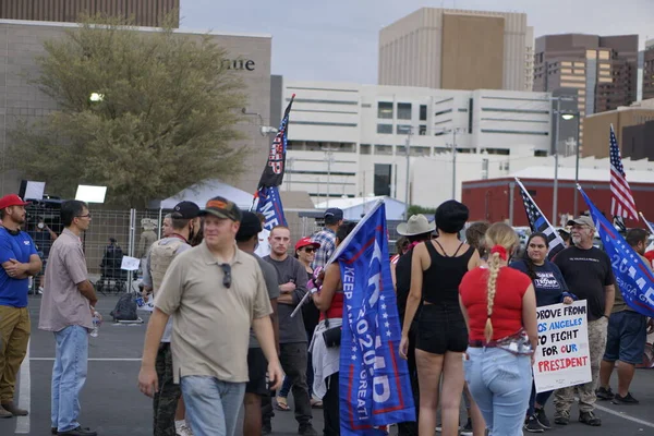 Novembro 2020 Phoenix Arizona Eua Apoiantes Trump Protestam Fora Centro — Fotografia de Stock