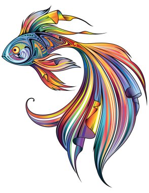 Soyut balık çizimi