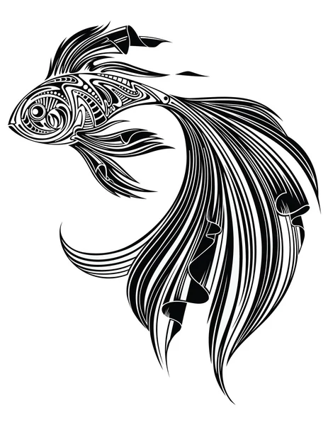 Ilustração abstrata dos peixes — Vetor de Stock