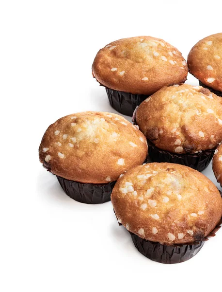 Muffins Chocolate Blanco Aislados Blanco —  Fotos de Stock
