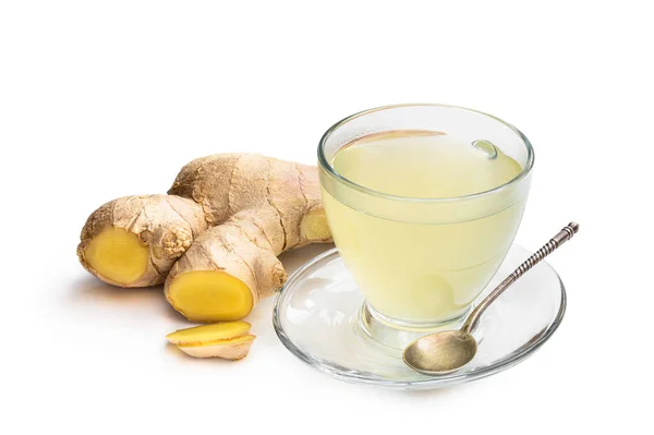 Tea Ginger Root Isolated White Background — Stock Photo, Image