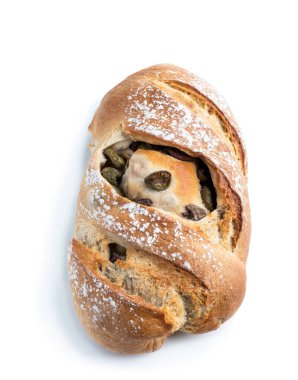 Beyaz zeytinli beyaz ekmek. 