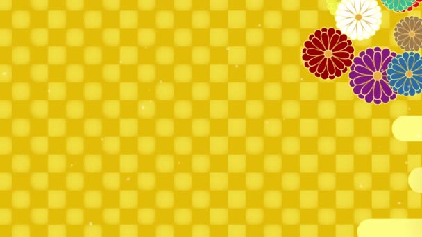 Background Video Chrysanthemum Checkered Pattern Haze — Stock Video