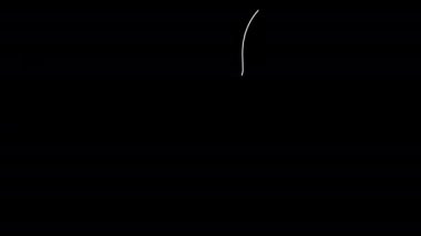 Profilli bir kadın gülümsüyor. Çizgi sanatı resimleme videosu 