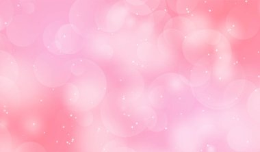 Yüzen yıldızlar ve toplarla pembe arkaplan materyali 