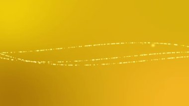 Işıldayan parçacıkların yavaşça sallanan çizgileriyle altın illüstrasyon arka plan videosu 