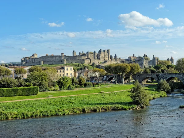 HDR de la ciudad fortificada de Carcassonne, Francia — Foto de Stock