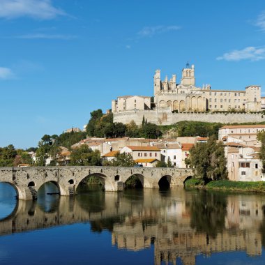 Beziers in autumn, France clipart