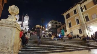 Roma Piazza di Spagna İspanyol adımları Timelapse