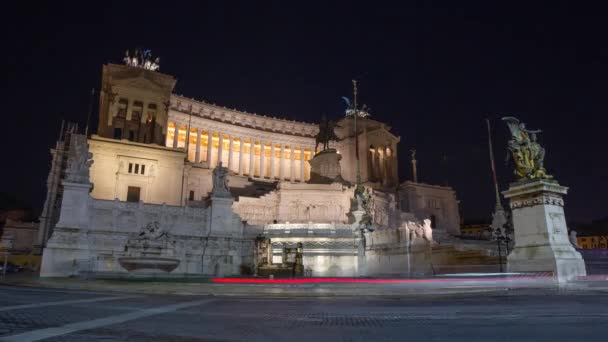 National Monument of Victor Emmanuel II Timelapse — Stock Video