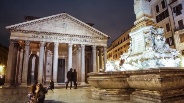 Panteão Roma Time Lapse — Vídeo de Stock