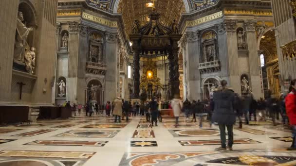 Vatikanische Basilika des Heiligen Pietro — Stockvideo