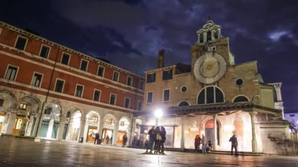 Venedik bir gece çekimi — Stok video