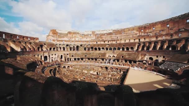 Древний Колизей в Риме — стоковое видео