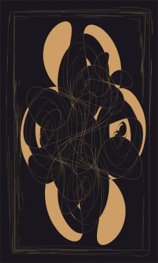 Tarot kartları - sırt tasarımı. Ters taraf, mistik desen