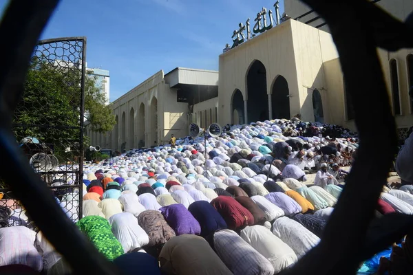 Ativistas Vários Partidos Políticos Islâmicos Oferecem Suas Orações Antes Uma — Fotografia de Stock