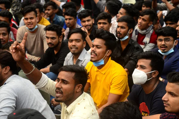 Ativistas Liga Chhatra Alas Estudantis Partido Dominante Liga Awami Realizam — Fotografia de Stock