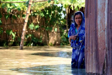 Bangladeş 'in Bogra İlçesi' nde 5 Eylül 2021 'de sel felaketi yaşandı..