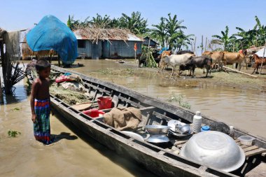 Bangladeş 'in Bogra İlçesi' nde 5 Eylül 2021 'de sel felaketi yaşandı..