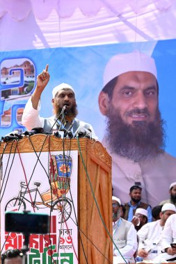 Mamunul Haque 9 Şubat 2026 tarihinde Bangladeş 'in başkenti Dhaka' da Jamaat liderliğindeki 11 partili seçim ittifakı sırasında bir konuşma yaptı..