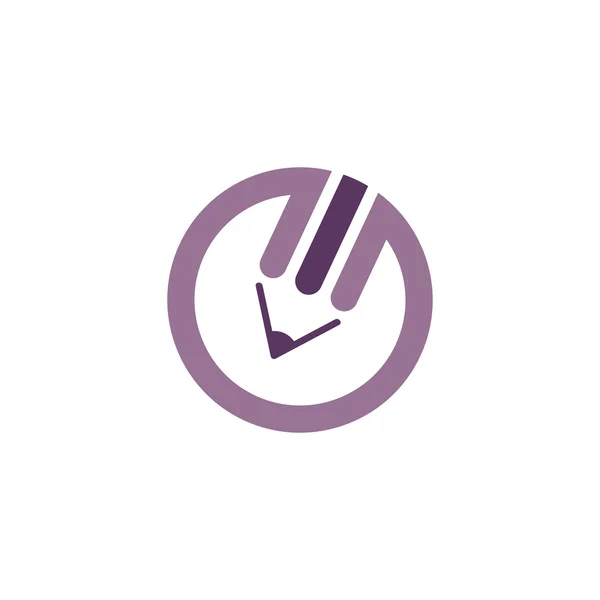 Logo a matita viola — Vettoriale Stock