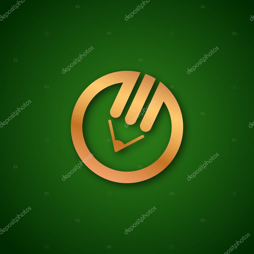 Pencil logo over green