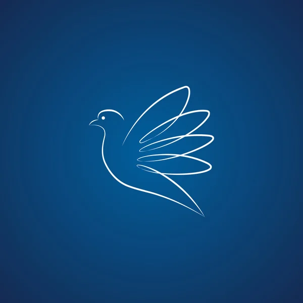 Logo de Dove sobre azul — Vector de stock