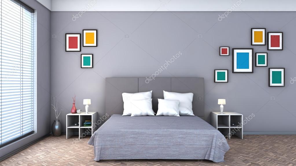 slaapkamer met kleurrijke schilderijen — Stockfoto © StockerNumber2 ... slaapkamer met kleurrijke schilderijen — Stockfoto © StockerNumber2 ...