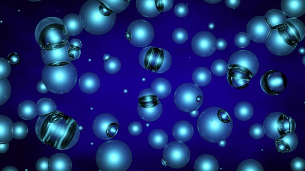 Background of blue spheres — Stock Photo, Image