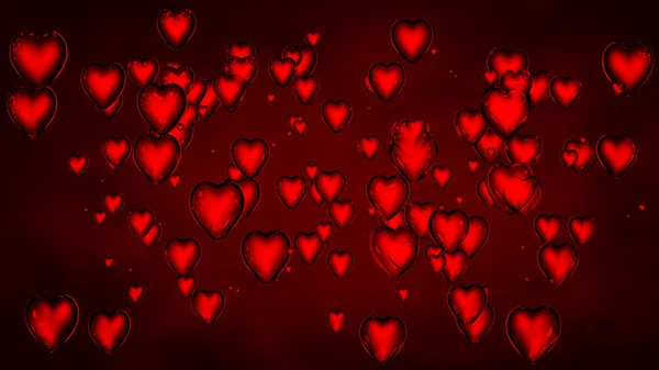 Фон красных сердец — стоковое фото