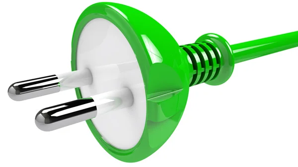 Green plug — Stock Photo, Image