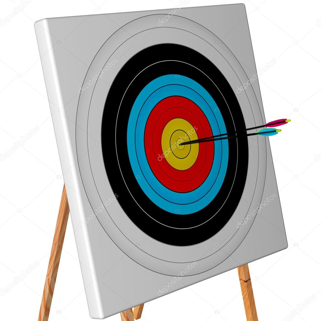 competition target with arrows