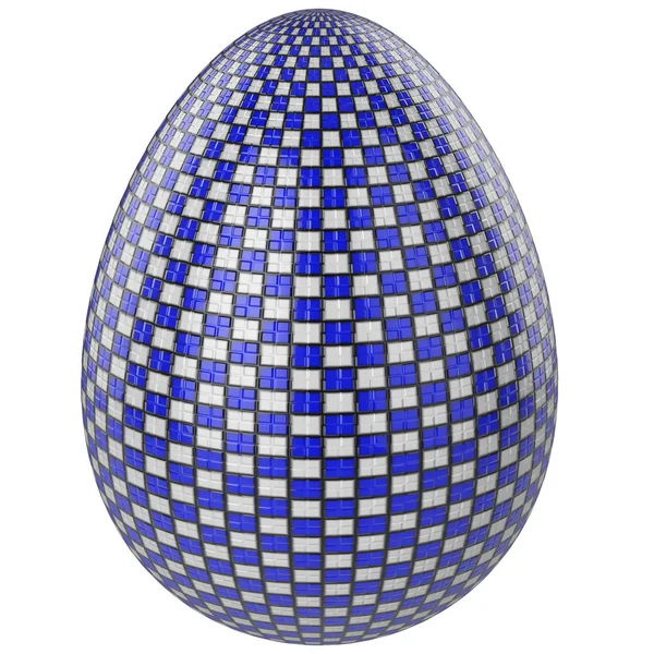 Easter egg white and blue — Stock Photo, Image