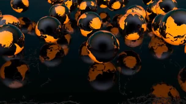 World bouncing balls — Stock Video