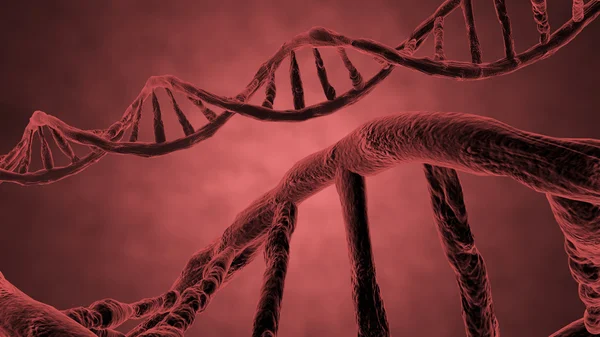 Röd helix DNA — Stockfoto