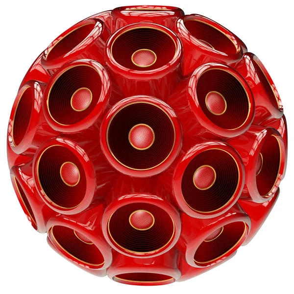 Esfera de altavoz rojo — Foto de Stock