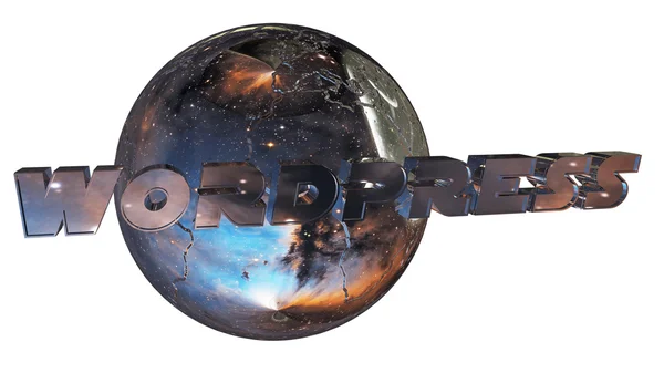 Земной шар с WordPress — стоковое фото