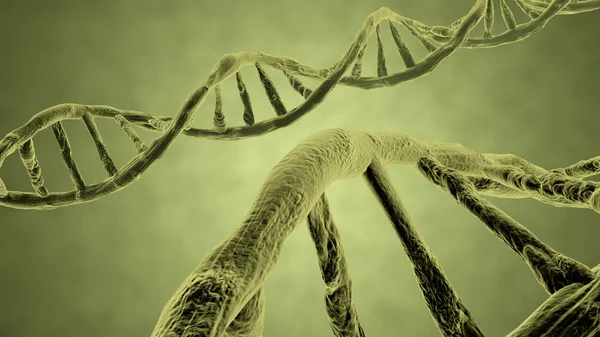 DNA strand gul — Stockfoto