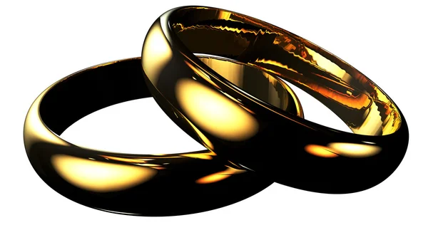 Gold wedding rings — Stock Photo, Image