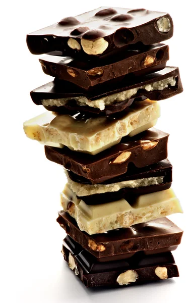 Stack of Chocolate Blocks — Stock Photo, Image