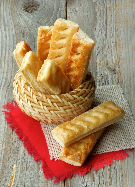 Bâtonnets de pâte feuilletée — Photo