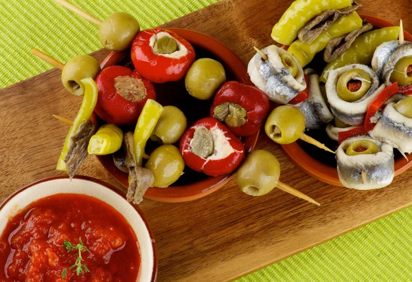 Deliciosos lanches espanhóis — Fotografia de Stock