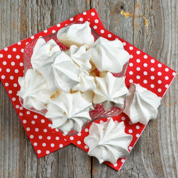 Galletas blancas merengue — Foto de Stock