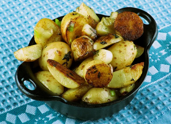 Geroosterde aardappel partjes — Stockfoto