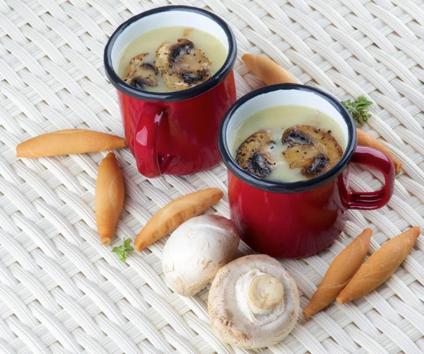 Champignons crème soep — Stockfoto