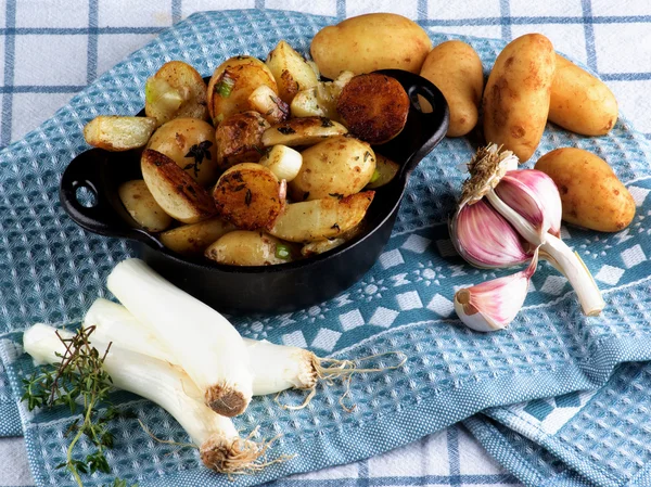 Geroosterde aardappel partjes — Stockfoto
